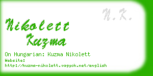 nikolett kuzma business card